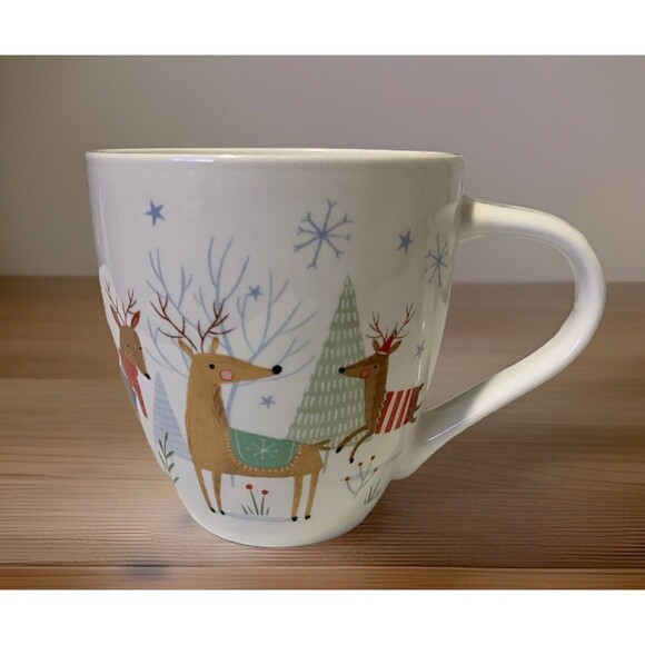 Christmas Winter Reindeer Rudolph Coffee Tea Mug "FINE DINING CHINA " - Picture 2 of 14